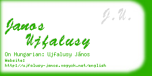 janos ujfalusy business card